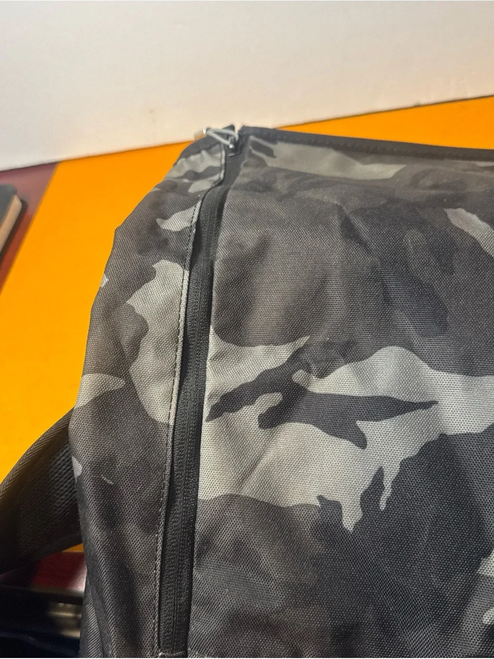 Nike Sport Camo Backpack Top Load Rolltop Gym Bag School Travel Black Grey